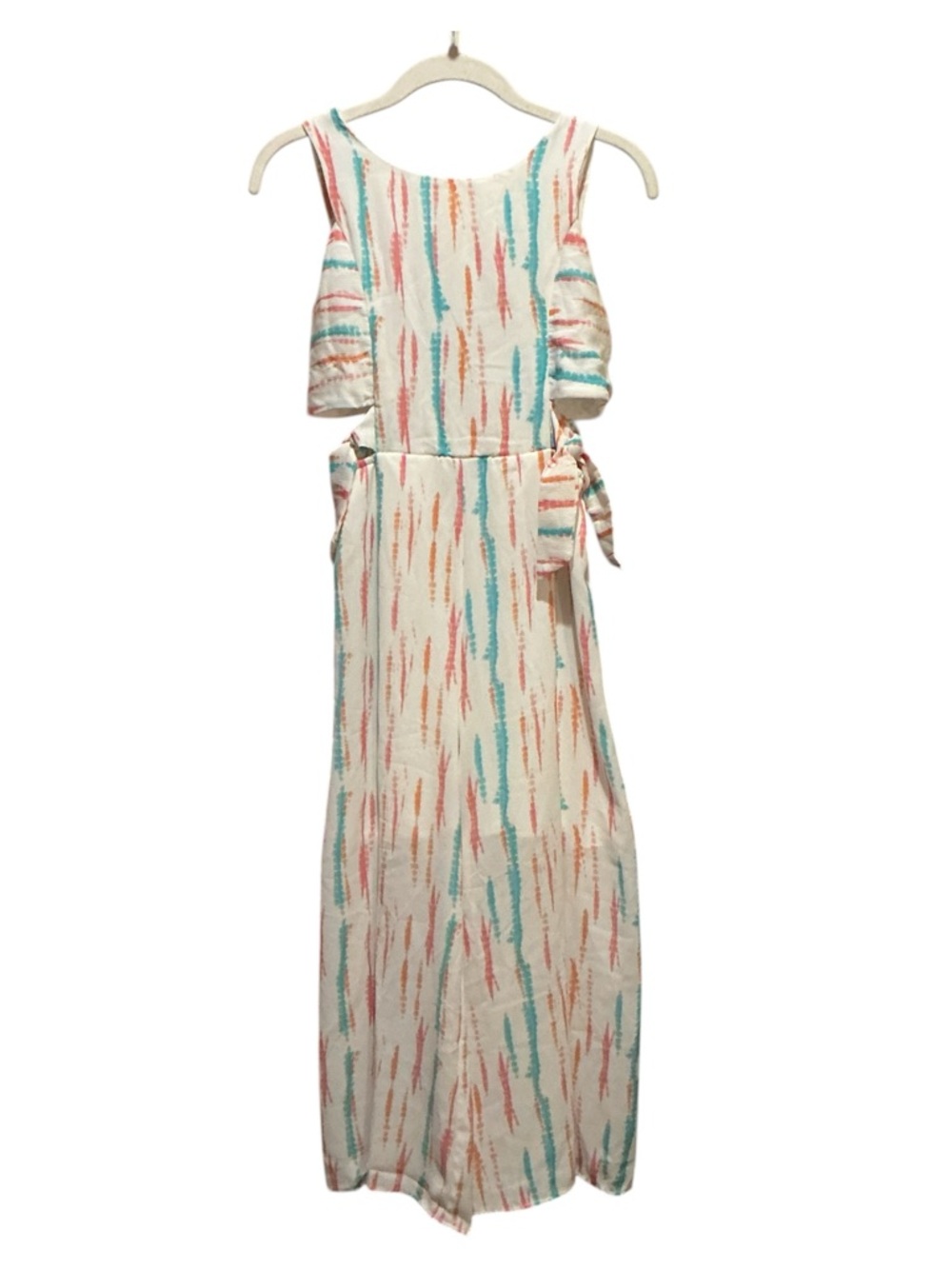 Ava & Yelly Tween Printed Side Knot Jumpsuit